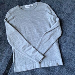 🩶CALVIN KLEIN Italian Yarn Grey Sweater